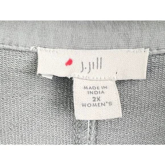 J. Jill Garment-Dyed Anorak Jacket Light Blustone Blue 2X NWT Shacket - Picture 6 of 14